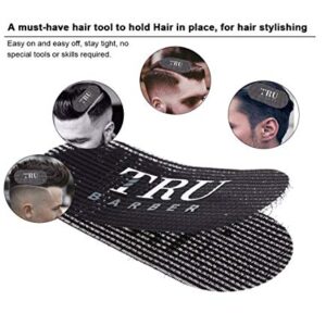 TRU BARBER HAIR GRIPPERS ® 3 COLORS BUNDLE PACK 6 PCS for Men and Women - Salon and Barber, Hair Clips for Styling, Hair holder Grips (Black/Red/Black)