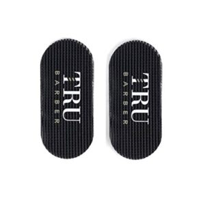 TRU BARBER HAIR GRIPPERS ® 3 COLORS BUNDLE PACK 6 PCS for Men and Women - Salon and Barber, Hair Clips for Styling, Hair holder Grips (Black/Red/Black)