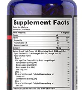 Triple Omega 3-6-9 Fish, Flax and Borage, supports healthy joints B00AZ10SQA White 240 Count (Pack of 1)