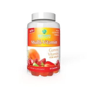 best earth naturals multivitamin gummy vitamin one daily supplement with vitamin a, vitamin c, vitamin d, vitamin e, b12 and zinc for immune health support – vegan, gluten free