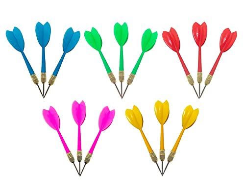 Interbusiness BBstep Steel Tip Dart Colorful Dart 15pcs 6g Assorted Color