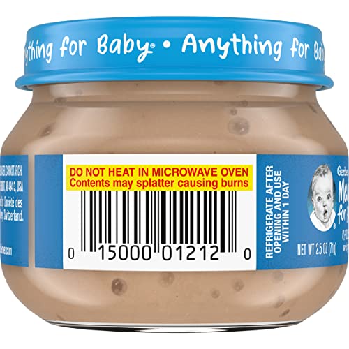 Gerber Mealtime for Baby 2nd Foods Baby Food Jar, Chicken & Gravy, Non-GMO Pureed Baby Food with Essential Nutrients, 2.5-Ounce Glass Jar (Pack of 20 Jars)