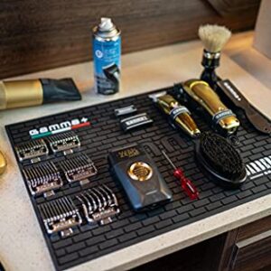 GAMMA+ Professional Salon and Barber Shop Mat and Hot Tools Station Organizer, Heat Resistant Rubber