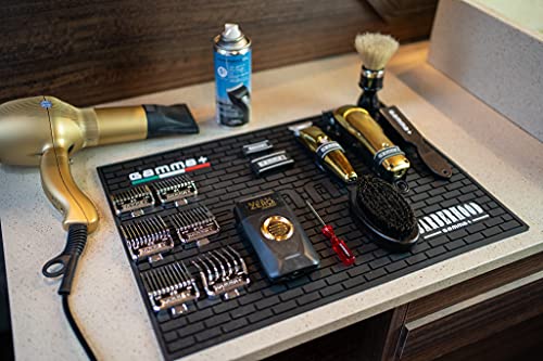 GAMMA+ Professional Salon and Barber Shop Mat and Hot Tools Station Organizer, Heat Resistant Rubber