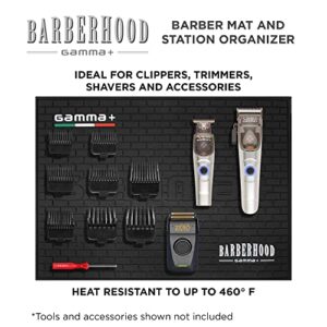 GAMMA+ Professional Salon and Barber Shop Mat and Hot Tools Station Organizer, Heat Resistant Rubber