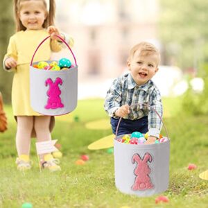 Easter Basket, Easter Basket for Kids,Applies to Easter Bucket for Easter Hunting and Egg Collection (Pink)