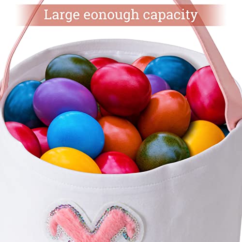 Easter Basket, Easter Basket for Kids,Applies to Easter Bucket for Easter Hunting and Egg Collection (Pink)