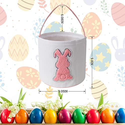 Easter Basket, Easter Basket for Kids,Applies to Easter Bucket for Easter Hunting and Egg Collection (Pink)