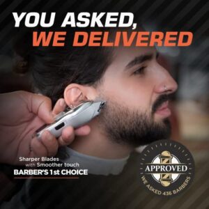 Fagaci Cordless Trimmers for Barbers Extremely Fine Cutting, Close Cut T-Liners Clippers for Men, Edgers T-Blade Trimmer, T-outliner Trimmer, Professional Hair Trimmer, Electric Beard Trimmer for Men