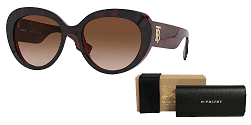 Rose BE4298 390513 54MM Top Havana on Bordeaux/Brown Gradient Cat Eye Sunglasses for Women + BUNDLE With Designer iWear Complimentary Eyewear Kit