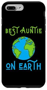 iphone 7 plus/8 plus best auntie on earth aunt day fun women mothers aunt aunts case