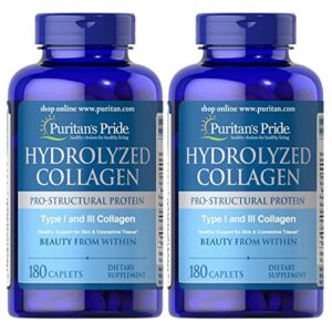 puritan’s pride 2 pack of hydrolyzed collagen 1000 mg puritan’s pride hydrolyzed collagen 1000 mg-180 caplets
