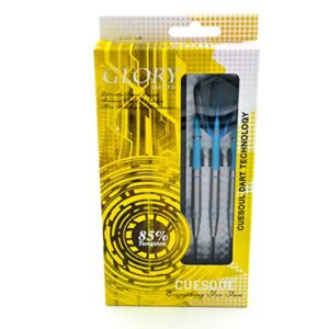 CUESOUL Glory 85% Tungsten 22g Steel Tip Dart Set-Blue line Colored