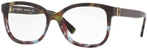 eyeglasses burberry be 2252 3636 green havana/clear lens