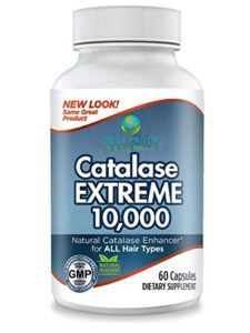 catalase extreme 10,000 catalase hair supplement with catalase, saw palmetto, foti, biotin, paba and more 60 count
