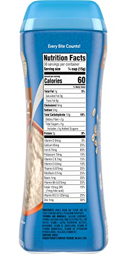 Gerber Cereal for Baby 1st Foods Grain & Grow Cereal, Oatmeal Cereal, Made with Whole Grains & Essential Nutrients, Non-GMO, 16-Ounce Canister (Pack of 2)