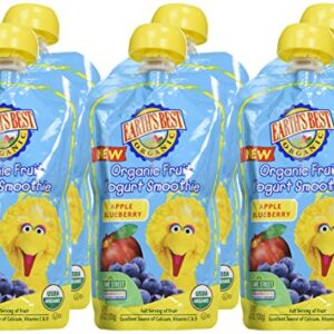 Earth's Best Sesame Street Fruit Yogurt Smoothies - Apple Blueberry - 4.2 oz - 6 pk