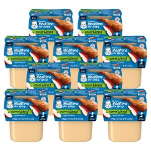 Gerber Mealtime for Baby 2nd Foods PowerBlend Baby Food Tubs, Apple Chicken, Unsweetened with No Added Colors or Flavors, 2 - 4 oz Tubs/Pack (Pack of 10)