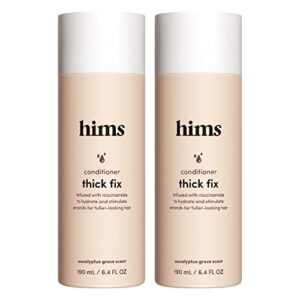 hims thick fix conditioner with niacinamide, locks in moisture and boosts appearance of thicker fuller hair, 2 pack, 6.4oz