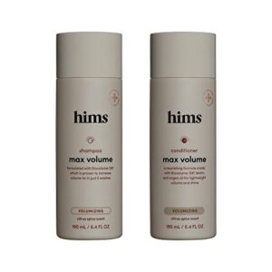 hims max volume shampoo & conditioner pack – volumizing shampoo and conditioner for men – citrus spice – men’s natural shampoo & conditioner – 2 x 6.4 fl oz bottles