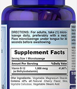 Puritan's Pride Methylcobalamin Vitamin B-12 1000 mcg