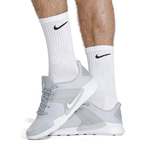 Nike Everyday Cushion Crew Socks, Unisex , White/Black, M (Pack of 6 Pairs of Socks)