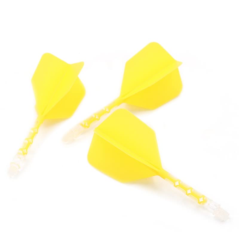CUESOUL ROST T19 Yellow-Say Goodbye to Falling Dart Flight,Integrated Dart Shaft and Flights Red Big Wing Shape L Size