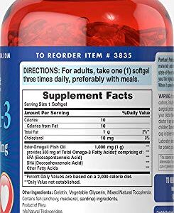 Omega-3 Fish Oil 1000 mg (300 mg Active Omega-3), Supports Heart and Joint Health, 250 Count by Puritan's Pride