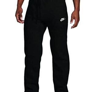 Nike Men's Sportswear Open Hem Club Pants, Black/White, Small