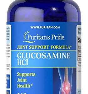 Puritans Pride Glucosamine HCI 680 Mg Capsules, White, Unflavored, 240 Count (Pack of 1)