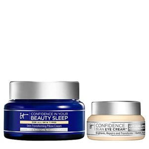 IT Cosmetics Beauty Sleep Set - Includes Confidence in Your Beauty Sleep (2 oz) & Confidence in an Eye Cream (0.5 oz)