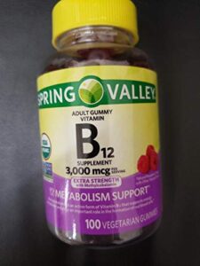 spring valley b12, 3000 mg, 100 gummies
