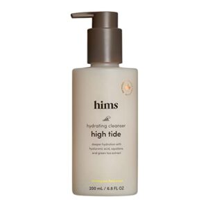 hims high tide hydrating daily cleanser for men – gentle face cleanser with hyaluronic acid, squalane and green tea extract – lemongrass field scent