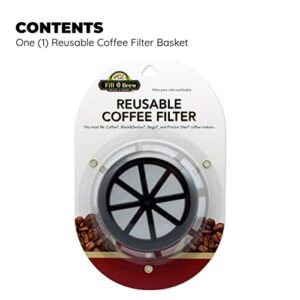 Fill 'n Brew Reusable Coffee Filter Basket for Most Mr. Coffee, Black & Decker, Regal & Procter Silex Coffee Makers