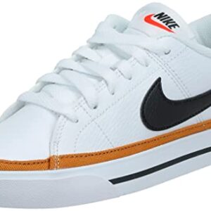 Nike Women's Court Legacy Sneaker, White/Desert Ochre/Team Orange/Black, 6