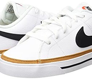 Nike Women's Court Legacy Sneaker, White/Desert Ochre/Team Orange/Black, 6