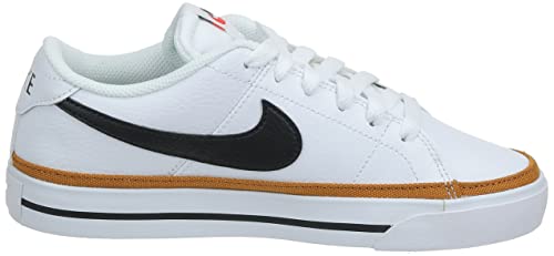 Nike Women's Court Legacy Sneaker, White/Desert Ochre/Team Orange/Black, 6