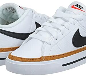 Nike Women's Court Legacy Sneaker, White/Desert Ochre/Team Orange/Black, 6