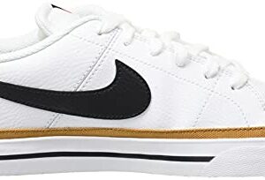 Nike Women's Court Legacy Sneaker, White/Desert Ochre/Team Orange/Black, 6