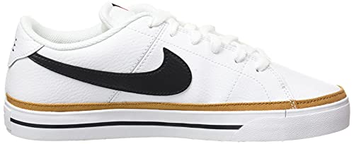 Nike Women's Court Legacy Sneaker, White/Desert Ochre/Team Orange/Black, 6