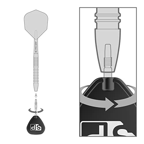 Target Darts Dimitri Van den Bergh Dream Maker 22G 80% Tungsten Swiss Point Steel Tip Darts Set, Black, Yellow and Red (DIMI80% Steel)