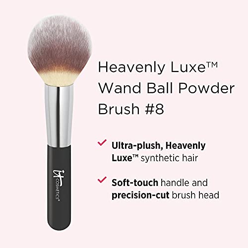 IT Cosmetics Instant Vitality Makeup Set - Includes Bye Bye Pores Pressed Setting Powder + Bronzer, Luminizer & Blush Palette + Wand Ball Powder Brush - Visibly Reduces Fine Lines & Wrinkles