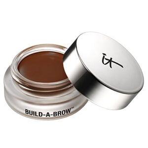 it cosmetics build-a-brow waterproof 5-in 1 micro fiber creme gel stain (dark brown)