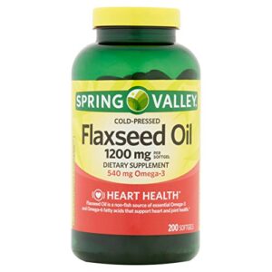 spring valley – flaxseed oil 1200 mg, 200 softgels