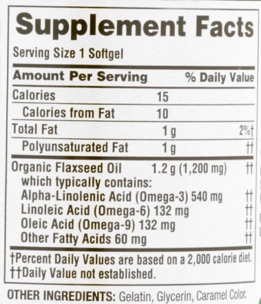 Spring Valley - Flaxseed Oil 1200 mg, 200 Softgels