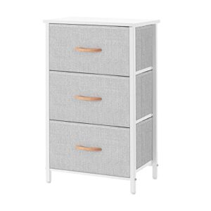azl1 life concept 3 drawers fabric dresser storage tower, organizer unit for bedroom, closet, entryway, hallway – light grey