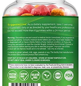 Probiotic Gummies for Adults and Kids Max Strength 5 Billion CFU | Organic Sugar Free Gummies for Digestive Health | 100 Count Vegan Gluten Free Chewable Probiotics Gummies for Men Women and Children