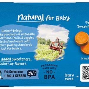 Gerber Natural for Baby 2nd Foods Baby Food Tubs, Sweet Potato, Pureed Baby Food Made with Natural Veggies & Vitamin C, 2 - 4 OZ Tubs/Pack (Pack of 4)