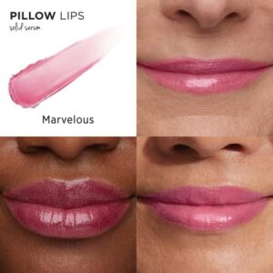 IT Cosmetics Pillow Lips Solid Serum Gloss, Marvelous - Lip Serum + Tinted Gloss - Instant Shine & Hydration - Adds a Natural Flush of Color - Collagen, Hyaluronic Acid & a Tri-Oil Complex - 0.07 oz