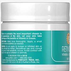 Retinol Cream, 2 oz, A 100,000 IU per oz